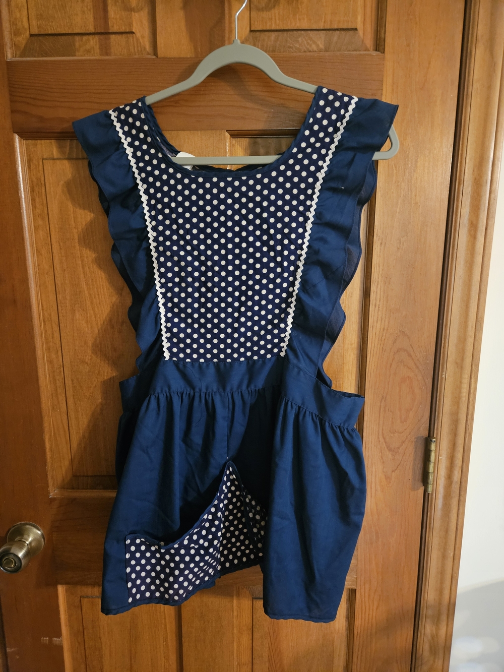 Vintage Blue Polka Dot Apron